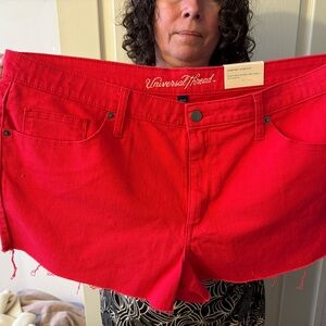 NWT Universal Thread Bright Red Cutoff Shorts
